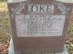 Headstone of Albert Leslie OKE (1888-1966); his wife Margaret Jane FERGUSON (1885-1959) and their daughter Audrey Viola OKE (1917-1922).