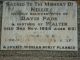 Headstone of David PARK (1885-1970) and his wife Ellen Agnes (Nellie, m.n. OLIVER, 1889-1949).