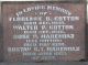 Headstone of Florence Bertha COTTON (1869-1935); her brother Walter Percival COTTON (1875-1948); their sister Rose Henrietta MARENDAZ (m.n. COTTON, 1872-1956) and her husband Gustav Samuel Thomas MARENDAZ (c. 1884-1968).