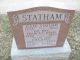 Headstone of Isaac STATHAM (1878-1962); his wife Harriet Frances Fielding DAVIS (1886-1965) and their sons Fielding STATHAM (1923-1964) and Henry D. STATHAM (1928-1998).