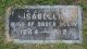 Headstone of Isabella ALLIN (m.n. McKENZIE, 1844-1912) who was the first wife of Governor Roger ALLIN (1848-1936) the fourth governor of North Dakota, U.S.A.