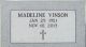 Headstone of Madeline VINSON (m.n. HALL, 1921-2013).