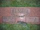 Headstone of Omer Bennett RUSSELL (1895-1975) and his wife Martha Emily (m.n. McHANEY, 1901-2003)