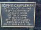 Headstone of Sophie CAMPLEMAN (b. & d. 1969)