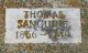 Headstone of Thomas SANGUINE (1866-1949)