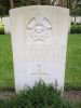 Headstone of No. J/9770, Flying Officer (Navigator), John Irven MacKENZIE, Royal Canadian Air Force, serving in 214 Squadron, RAF.